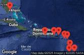 Porto Rico, Isole Vergini britanniche, Antigua e Barbuda, Saint-Barthélemy, Anguilla, Stati Uniti, Rep. Dominicana, Saint Kitts e Nevis, Martinica, Saint Vincent e Grenadine, Barbados