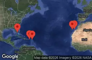 EXPLORA I - útvonalterv 13 éjszaka indulás Miami kelt 09/03/2026 - Stati Uniti, Porto Rico, Sint Maarten, Spagna