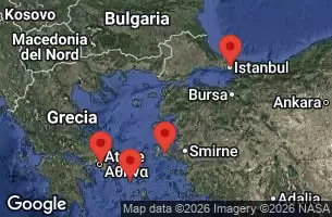 EXPLORA I - útvonalterv 5 éjszaka indulás Istanbul kelt 20/04/2026 - Turchia, Grecia