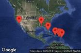 Stati Uniti, Rep. Dominicana, Isole Vergini americane, Porto Rico, Isole Vergini britanniche, Saint Kitts e Nevis, Sint Maarten, Antigua e Barbuda, Montserrat