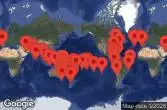 Emirati Arabi Uniti, Oman, India, Maldive, Sri Lanka, Thailandia, Malaysia, Singapore, Indonesia, Australia, Papua Nuova Guinea, Nuova Zelanda, Figi, Tonga, Isole Cook, Polinesia francese, Isole Pitcairn, Cile, Perù, Ecuador, Panama, Colombia, Curaçao, Aruba, Stati Uniti, Bahamas, Bermuda, Portogallo, Spagna