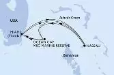 Miami,Nassau,Ocean Cay,Miami,Nassau,Ocean Cay,Miami