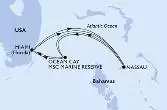 Miami,Nassau,Ocean Cay,Ocean Cay,Miami,Nassau,Ocean Cay,Miami