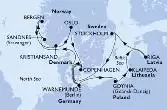 Warnemunde,Gdynia,Klaipeda,Riga,Stockholm,Copenhagen,Warnemunde,Sandnes,Bergen,Kristiansand,Oslo,Copenhagen,Warnemunde