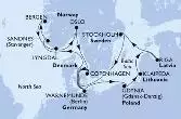 Warnemunde,Gdynia,Klaipeda,Riga,Stockholm,Copenhagen,Warnemunde,Sandnes,Bergen,Lyngdal,Oslo,Copenhagen,Warnemunde