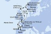 Southampton,Gijon,La Rochelle,Bilbao,Cherbourg,Southampton,Kirkwall,Skjolden,Nordfjordeid,Sandnes,Southampton