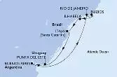 Rio de Janeiro,Buzios,Ilhabela,Itajai,Punta Del Este,Buenos Aires,Rio de Janeiro