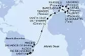 Santos,Rio de Janeiro,Buzios,Salvador,Maceio,Santa Cruz de Tenerife,Tangier,Barcelona,La Goulette,Palermo,Naples,Livorno,Marseille