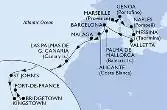 Marseille,Genoa,Naples,Messina,Valletta,Barcelona,Palma de Mallorca,Alicante,Malaga,Las Palmas de G.Canaria,St John s,Kingstown,Bridgetown,Fort de France