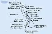 Bridgetown,Kingstown,Castries,Saint George,Fort de France,Pointe-a-Pitre,Roseau,Philipsburg,St John s,Basseterre,Fort de France,Pointe-a-Pitre,Roseau,Bridgetown