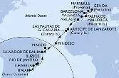 Itajai,Ilhabela,Rio de Janeiro,Buzios,Salvador,Maceio,Mindelo,Las Palmas de G.Canaria,Arrecife de Lanzarote,Malaga,Valencia,Palma de Mallorca,Marseille,Genoa,Marseille,Barcelona