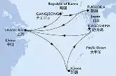 Shanghai,Naha,Kagoshima,Shanghai,Gangjeong,Fukuoka,Shanghai