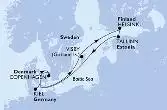 Copenhagen,Visby,Helsinki,Tallinn,Kiel,Copenhagen