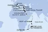 Italy,France,Greece,Cyprus,Egypt,Seychelles,Mauritius,Reunion,South Africa
