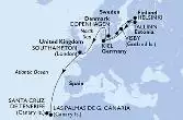Copenhagen,Visby,Helsinki,Tallinn,Kiel,Southampton,Las Palmas de G.Canaria,Santa Cruz de Tenerife