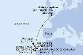 Southampton,Las Palmas de G.Canaria,Santa Cruz de Tenerife,Arrecife de Lanzarote,Funchal