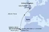 Southampton,Las Palmas de G.Canaria,Santa Cruz de Tenerife