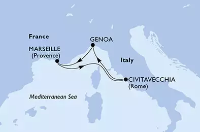 Genoa,Marseille,Civitavecchia,Genoa