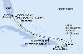 Miami,Puerto Plata,San Juan,Nassau,Ocean Cay,Miami