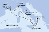  MSC SPLENDIDA ettől 29/10/2022 eddig 05/11/2022 indulás Genoa, Italy