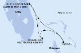  MSC MERAVIGLIA ettől 30/10/2022 eddig 03/11/2022 indulás Port Canaveral, United States