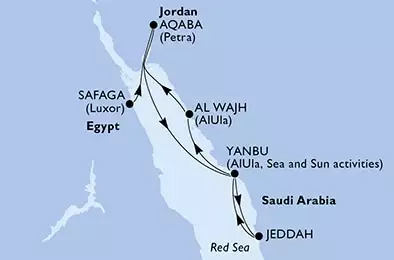 Safaga,Aqaba,Yanbu,Jeddah,Jeddah,Yanbu,Al Wajh,Aqaba,Safaga
