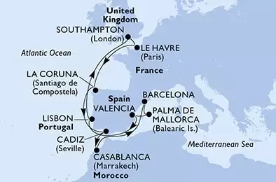 United Kingdom,France,Spain,Morocco,Portugal