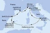  MSC BELLISSIMA ettől 02/01/2023 eddig 09/01/2023 indulás Genoa, Italy