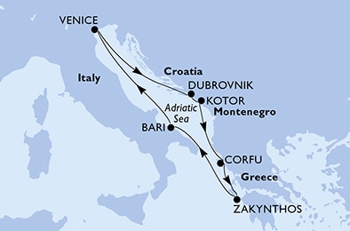 Italy,Croatia,Montenegro,Greece