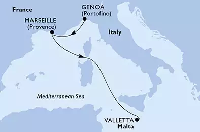 Genoa,Marseille,Valletta