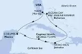 Miami,Cozumel,George Town,Ocho Rios,Ocean Cay,Miami