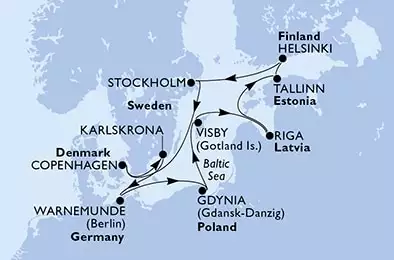 Denmark,Sweden,Germany,Poland,Latvia,Estonia,Finland