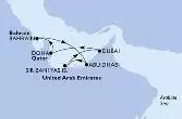  MSC VIRTUOSA ettől 17/02/2024 eddig 24/02/2024 indulás Dubai,U.Arab Emirates