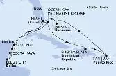 Miami,Ocean Cay,Cozumel,Belize City,Costa Maya,Miami,Ocean Cay,Puerto Plata,San Juan,Nassau,Miami