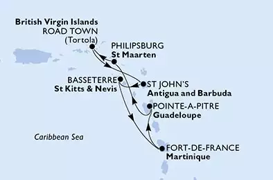 Pointe-a-Pitre,Philipsburg,Road Town,St John s,Basseterre,Fort de France,Pointe-a-Pitre