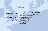 Southampton,Hamburg,Zeebrugge,Rotterdam
