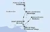 Bridgetown,Port of Spain,Saint George,Fort de France,Pointe-a-Pitre