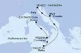 Civitavecchia,Messina,Valletta,Split,Venice-Marghera