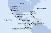 Los Angeles,San Diego,Cabo San Lucas,Puntarenas,BLB-Panam Canal,CTB-Panama Canal,Colon,Cartagena,Miami