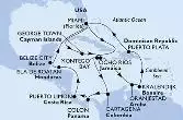 Miami,Montego Bay,Cartagena,Colon,Puerto Limon,Isla de Roatan,Belize City,Miami,George Town,Ocho Rios,Oranjestad,Kralendijk,Puerto Plata,Miami