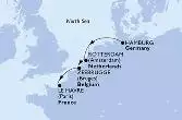 Hamburg,Rotterdam,Zeebrugge,Le Havre