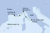 Marseille,Genoa,Civitavecchia
