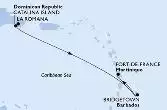 La Romana,Catalina Island,Bridgetown,Fort de France