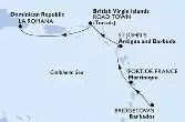 Bridgetown,Fort de France,St John s,Road Town,La Romana