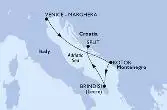 Venice-Marghera,Kotor,Brindisi,Split