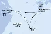 Shanghai,Kagoshima,Naha,Shanghai