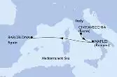 Civitavecchia,Naples,Barcelona