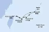 Keelung,Ishigaki,Miyako Is.,Naha,Ishigaki,Keelung