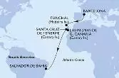 Barcelona,Funchal,Las Palmas de G.Canaria,Santa Cruz de Tenerife,Salvador