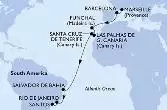 Marseille,Barcelona,Funchal,Las Palmas de G.Canaria,Santa Cruz de Tenerife,Salvador,Rio de Janeiro,Santos